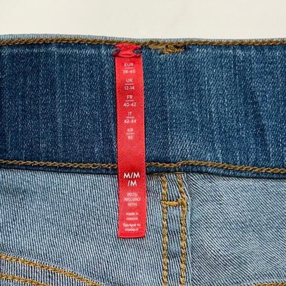 SPANX High Rise Flare Jeans Vintage Boho Indigo Wide Leg Size MP - Picture 6 of 14